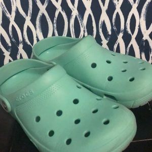 Turquoise crocs!